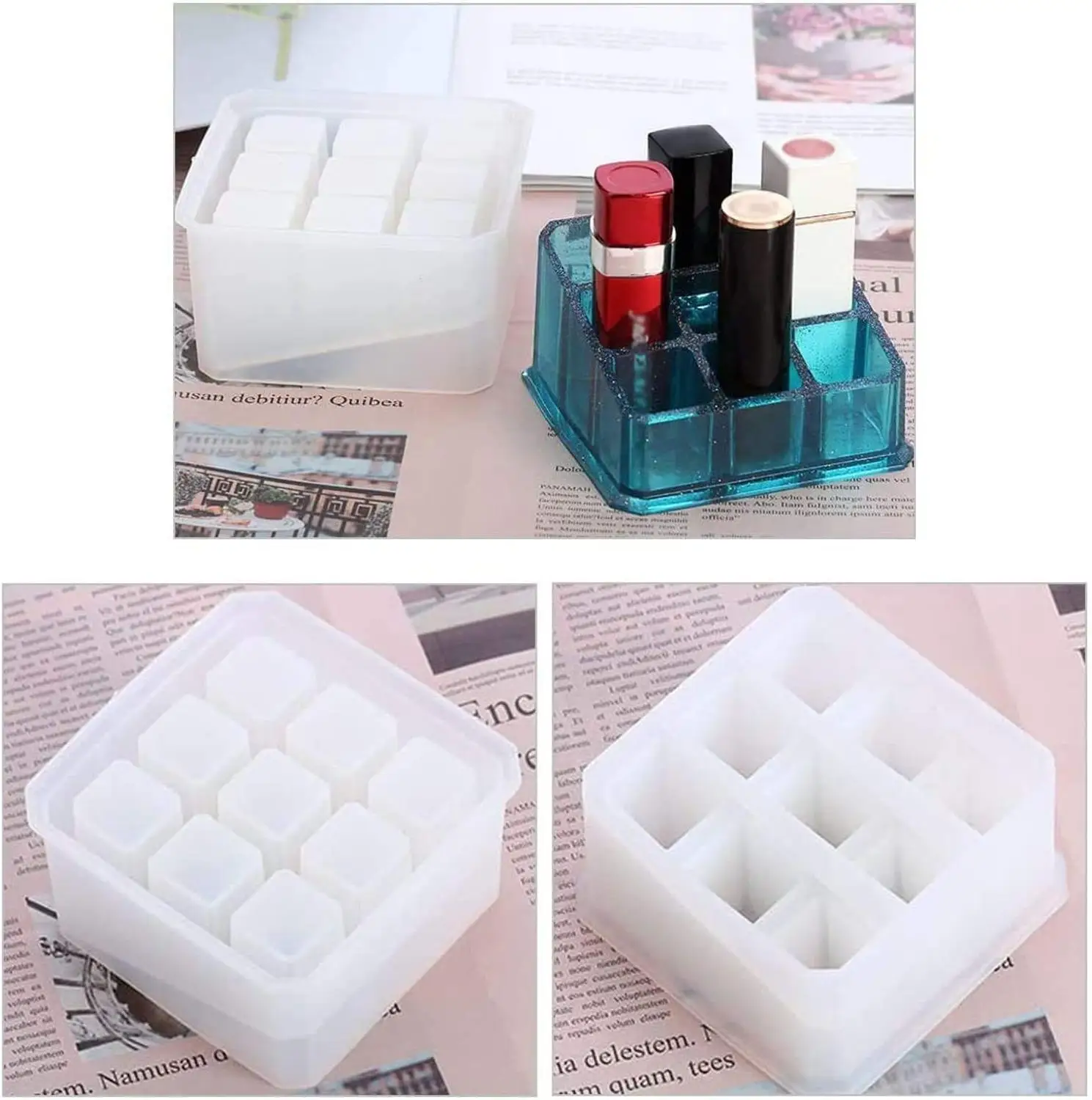 Силиконовые формы для смолы эпоксидной с кристаллами изготовления шкатулки