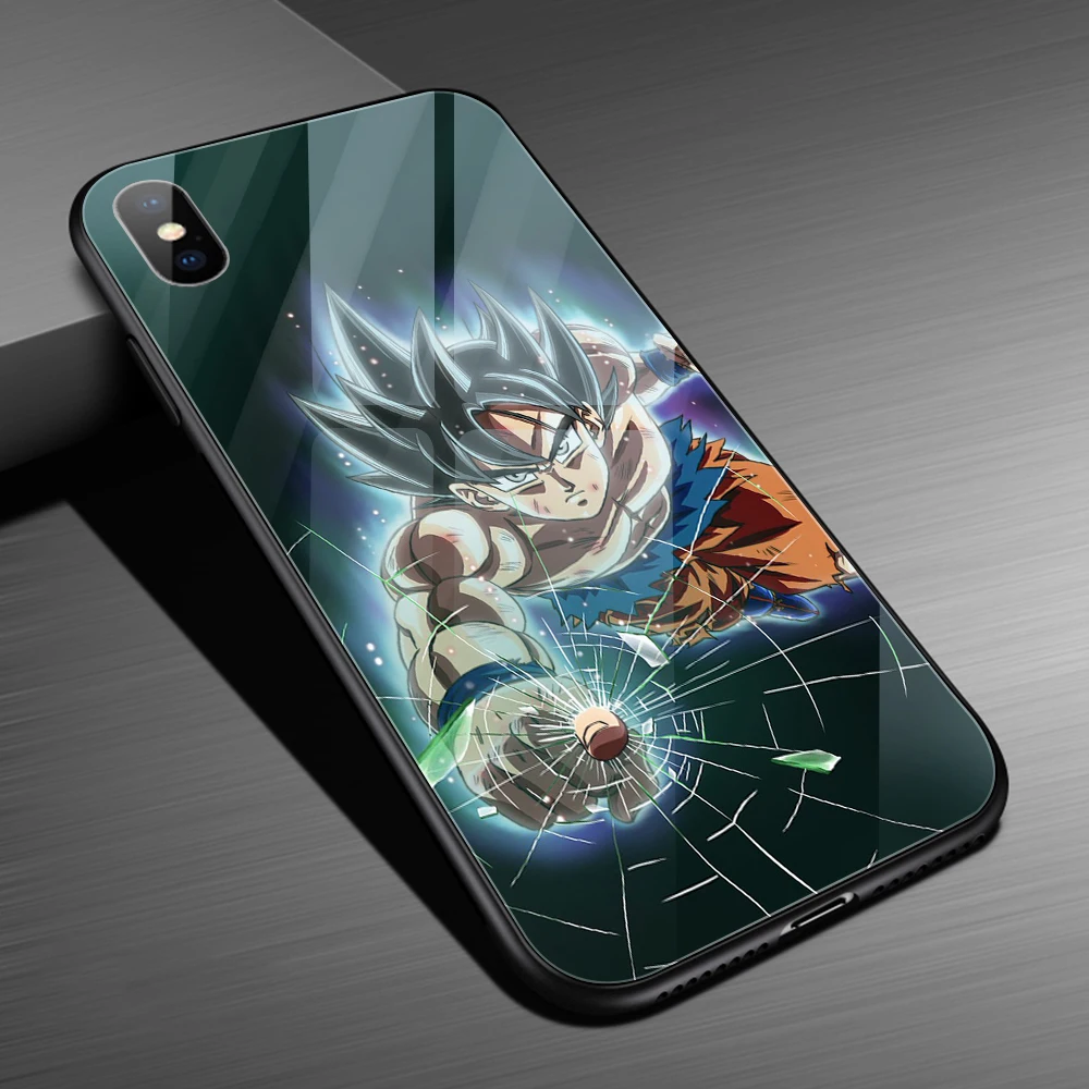 Ciciber чехол для телефона iphone 11 Pro XS Max XR X 7 8 6 6s Plus Dragon Ball супер закаленное стекло Funda