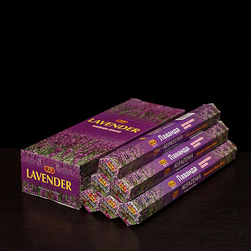 Бледно-лиловый индийские ароматические палочки 3 / 6 маленький Коробки Жасмин