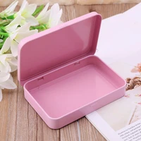 pink organizer case small metal storage metal box for currency money candy key eye shadow portable gifts box
