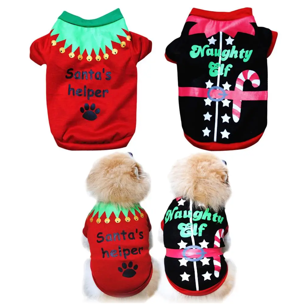

Pet Dog Clothes Christmas Vest Cotton Shirt For Pet Puppy Tee Shirts Dogs Costumes Cat Tank Top Vest For Small Medium Dog