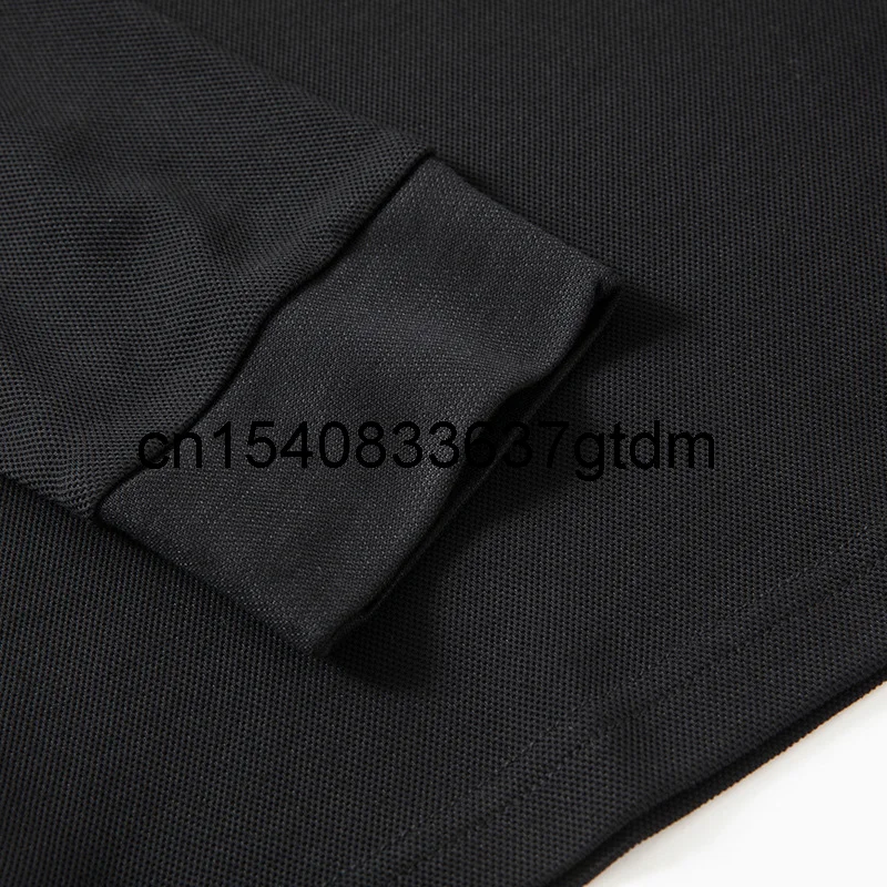 

Men's fat plus large lapel long sleeve T-shirt