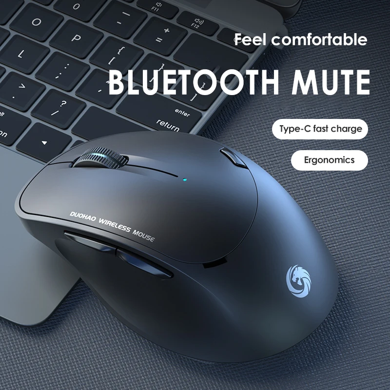 Мышь беспроводная аккумуляторная 2 4 ГГц Bluetooth 5 0 подходит для ноутбуков и