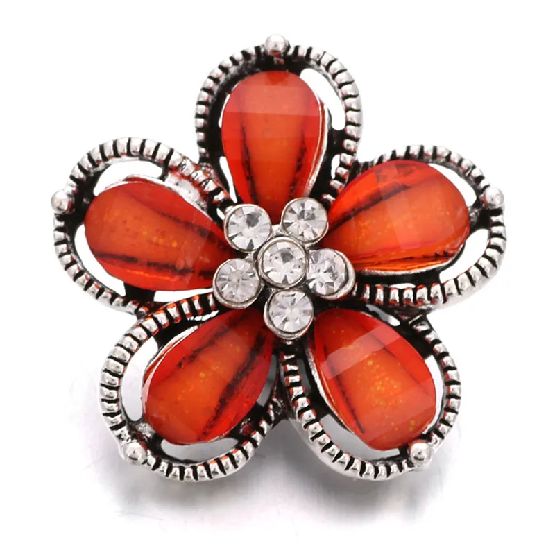 6 шт./лот тематическая красная серия металлическая 18 мм застежка-талисман для