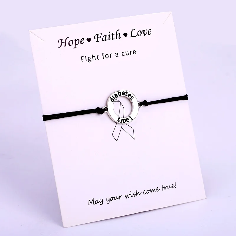 Браслеты с медицинским оповещением для диабетиков типа 1 унисекс модные