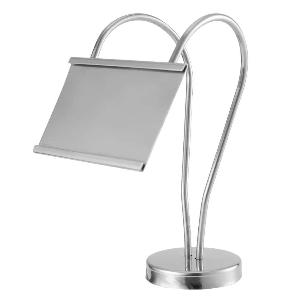

1PC Stainless Steel Memo Holder Clip Photo Display Clamp Desktop Stand for Hotel Office Home (Size)