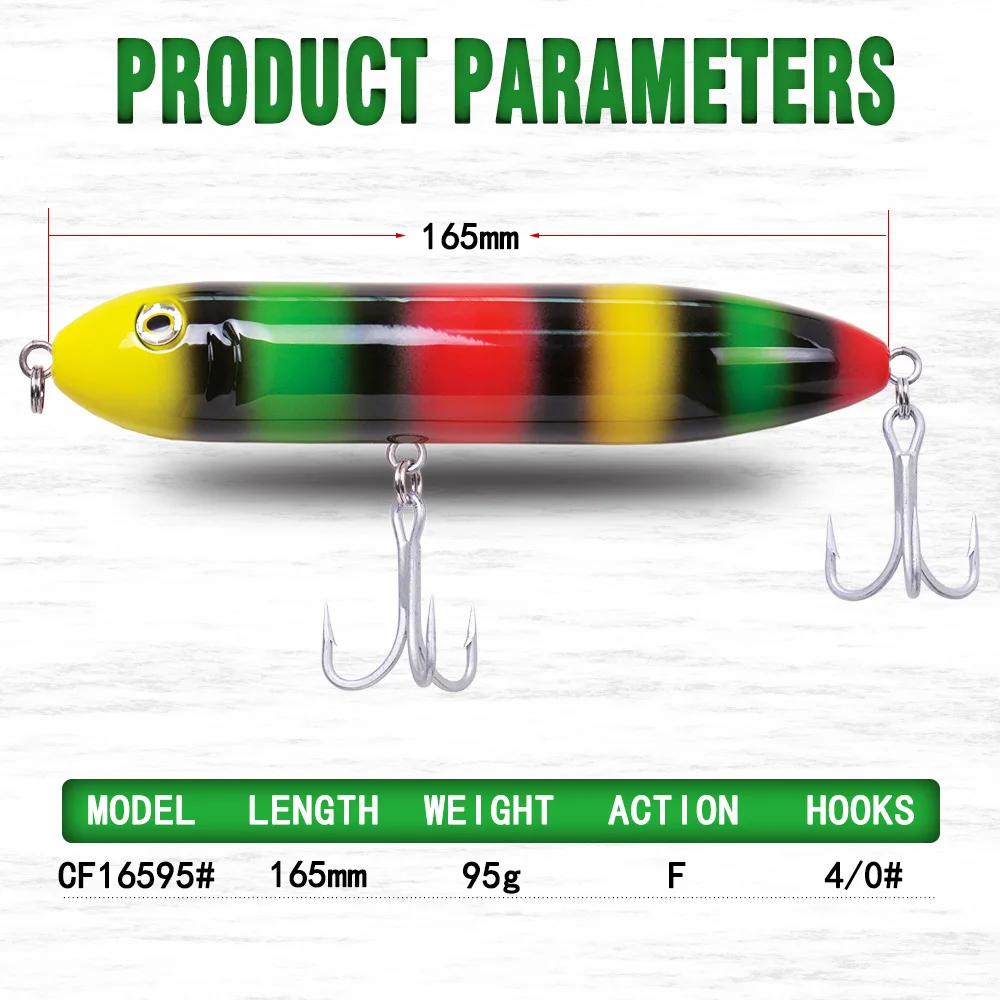 CFLURE 165 мм 95 г плавающая приманка-карандаш для соленой воды приманка рыбалки Arayo Tuna