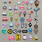 Аппликации на одежду с изображением мороженого, машин, вышитых Парусников, 46 стилей