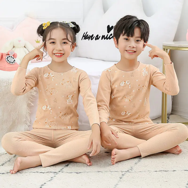 

2021 Seamless Thermal Pajamas Baby Boy Set Clothes For Girls Clothing Baby Boy Clothes Thermal Underwear Boy Pajamas Suit 2-12Y