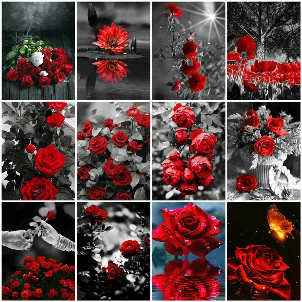 Полностью круглая Алмазная 5D картина сделай сам с цветами стразы мозаика вышивка