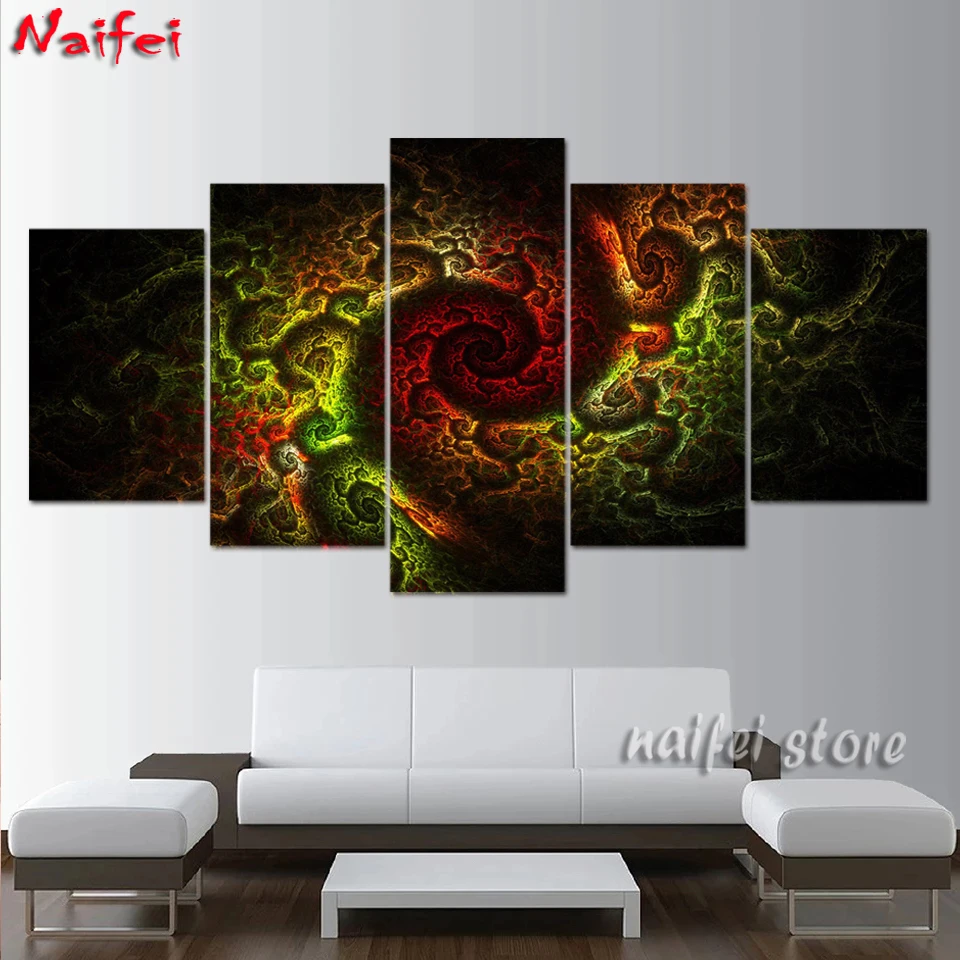 

diamond painting Abstract Colorful vortex Diamond mosaic Embroidery Navidad christmas Cross stitch kits diy painting 5 pcs/set