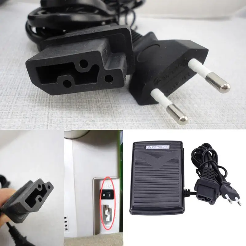 MeterMall 200-240V Home Sewing Machine Foot Control Pedal W Cord for Tools EU Plug | Дом и сад