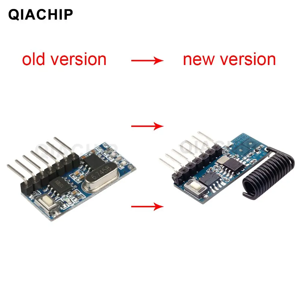 QIACHIP3Pcs 433 МГц Беспроводной дистанционного Управление переключатель 4CH RF реле EV1527