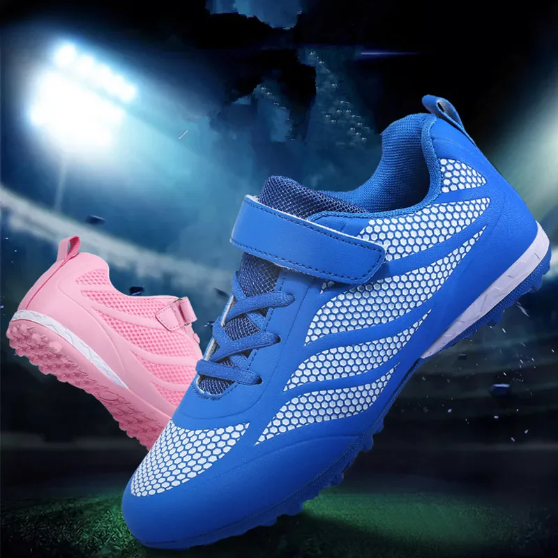 Детские футбольные бутсы для мальчиков и девочек новые кожаные кроссовки с