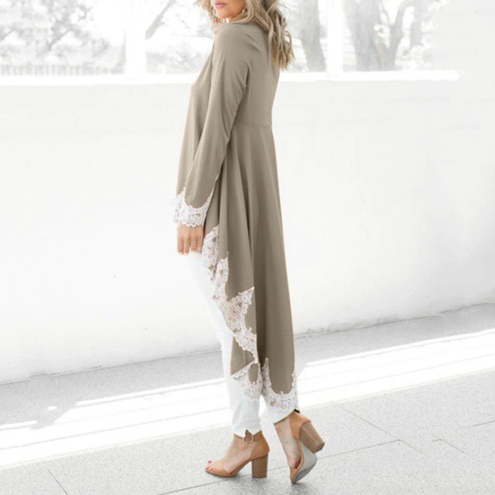 Женское платье с асимметричным цветочным подолом длинным рукавом в стиле