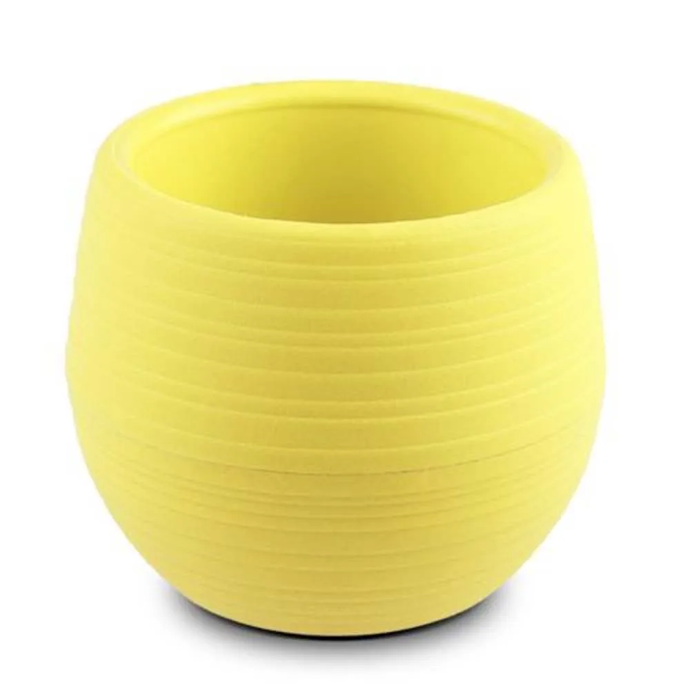 yellow 1 шт., Квадратный пластиковый креативный маленький цветочный горшок для выращивания мяса, украшение для дома и офиса, автоматический горшок для ленивых - Цвет: yellow