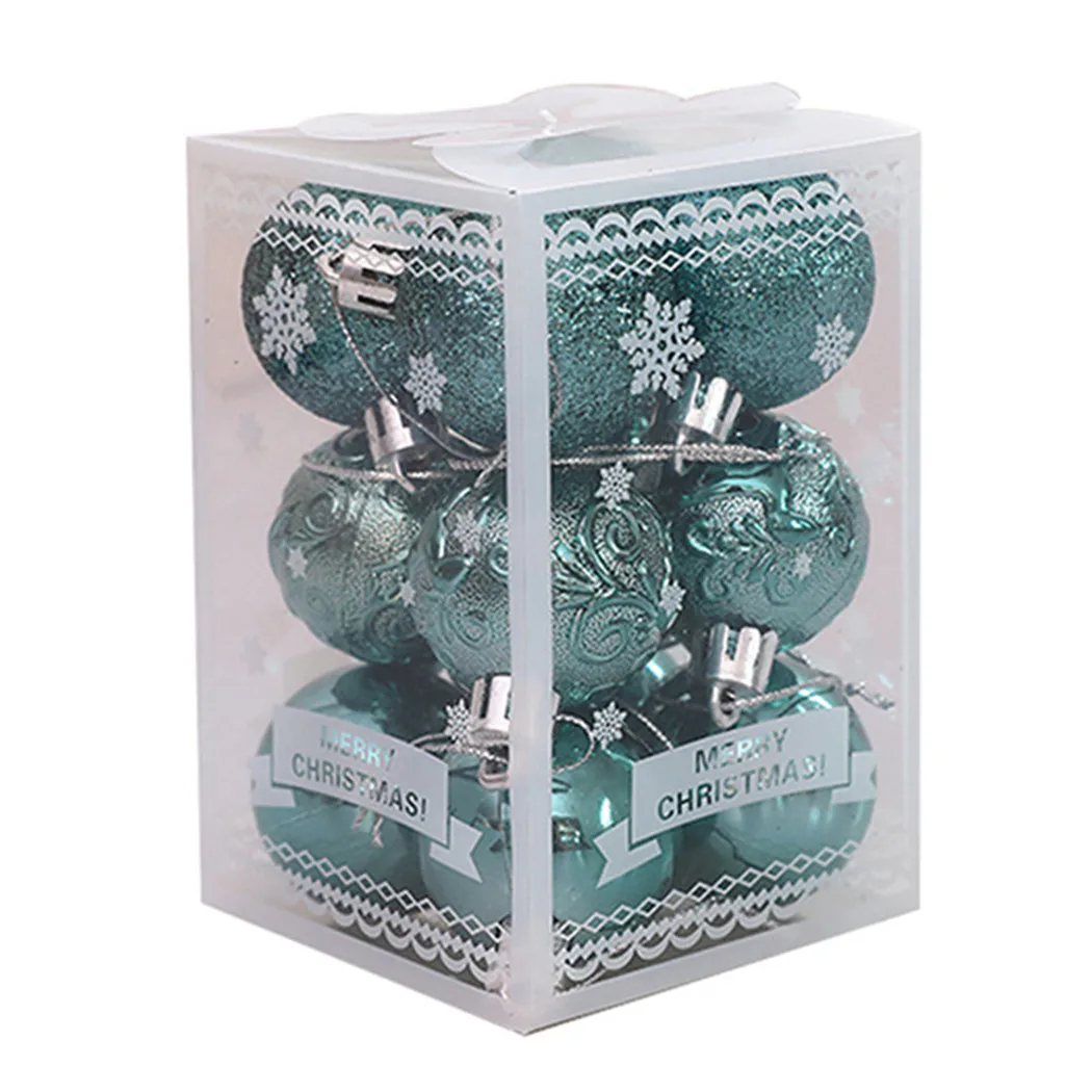 12 шт. Рождественские шары блестящие украшения для рождественской елки подвесное