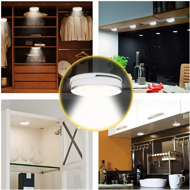

Led Cabinet Light Adjustable Brightness Wake Up Table Lamp AAA Battery Night Light Remote Control Wardrobe Lamp for Bedroom