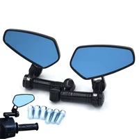 universal cnc motorcycle rearview mirror blue anti glare convex mirror for yamaha mt 01 mt 03 mt 07 mt 09 fz 07 fz 09 mt 10 mt25