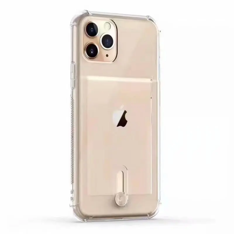 Прозрачный чехол для телефона из ТПУ с отделением карт iPhone X 7 8 6S 6 Plus 7Plus ультра