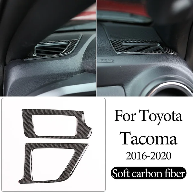 

2 шт./компл. интерьерные аксессуары 100% мягкий чехол из углеродного волокна и автомобиля передней панели Кондиционер Vent декоративная рамка д...