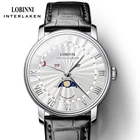 Часы мужские кварцевые из натуральной кожи, с сапфировым стеклом, водонепроницаемые