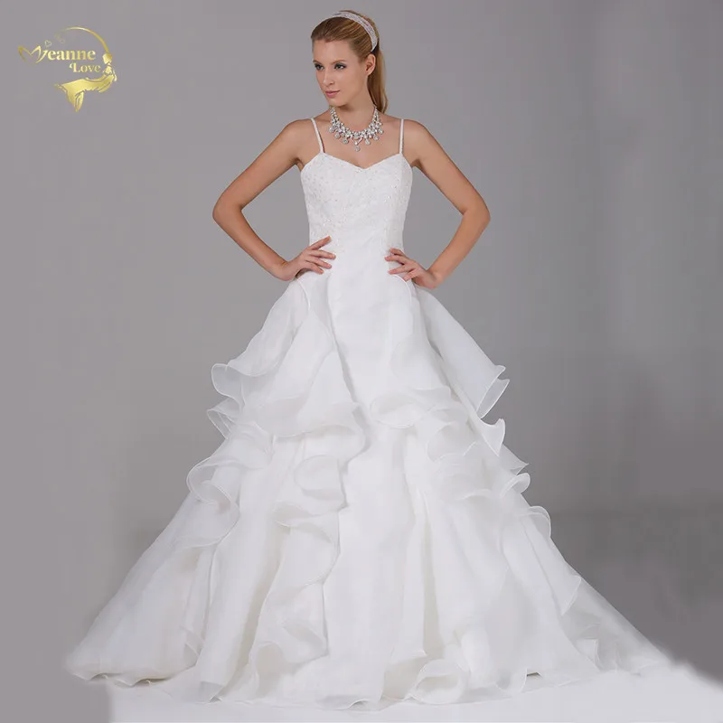 Jeanne Love, роскошное Новое поступление, свадебное платье трапециевидной формы,, Robe De Mariage, кружевное платье на бретельках, Vestido De Novia JLOV75908