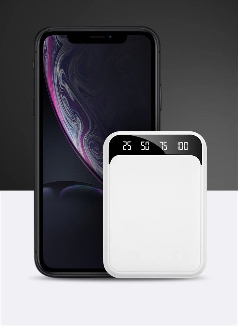 Power Bank 10000mAh Портативная зарядка mi ni внешний аккумулятор для Xiaomi mi iPhone X зарядное устройство для мобильного телефона