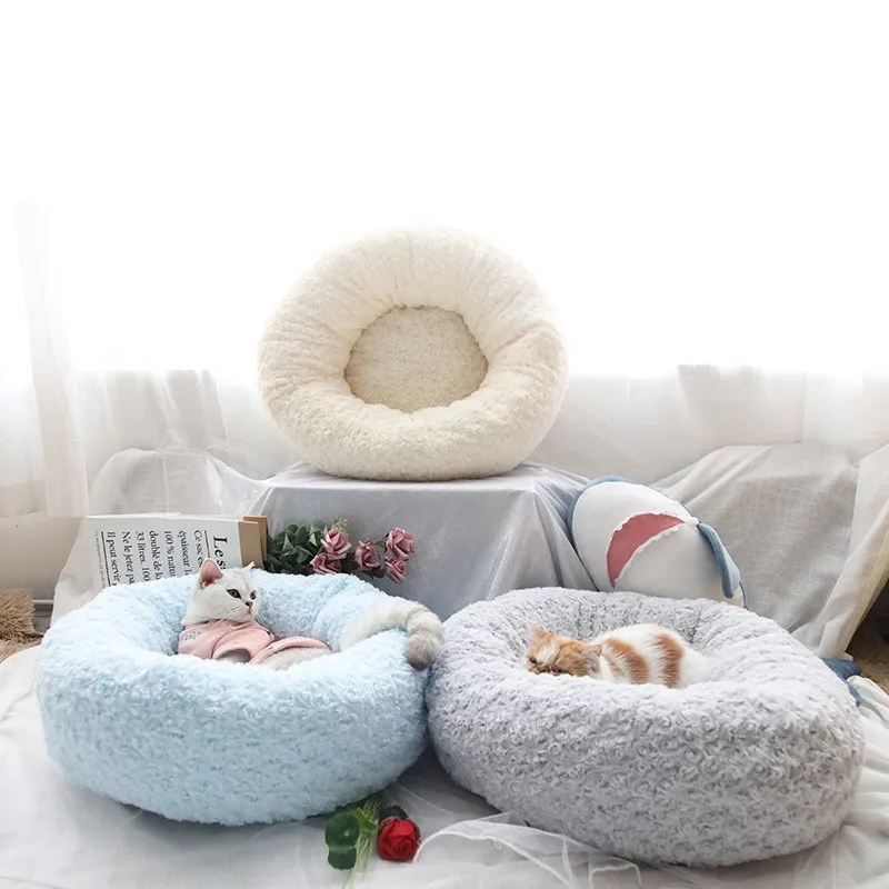 Новая плюшевая Лежанка для домашних животных осени и зимы красивый внешний вид