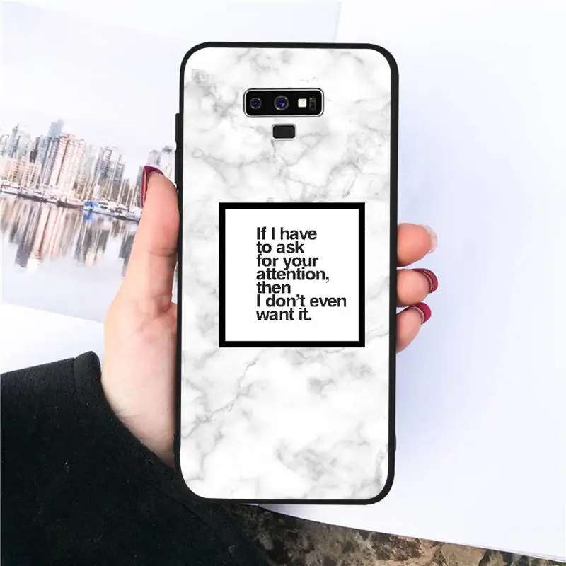 

marble Alphabetic text pattern Luxury Phone Case For Samsung S20 Ultra S7 edge S8 S9 S10 plus note9 10 20 A50 51 71