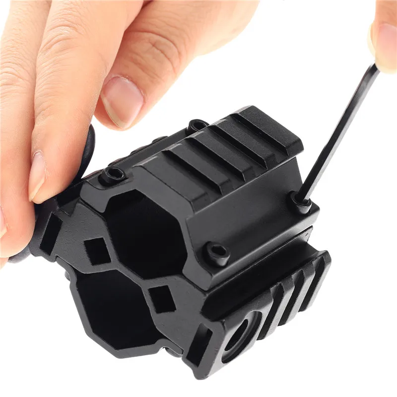 

Universal Tactical Barrel Tri-rail Mount for Shotgun Lights 12GA With 3 slot Picatinny Weaver Rail & QD Sling Swivel Hunting Gun