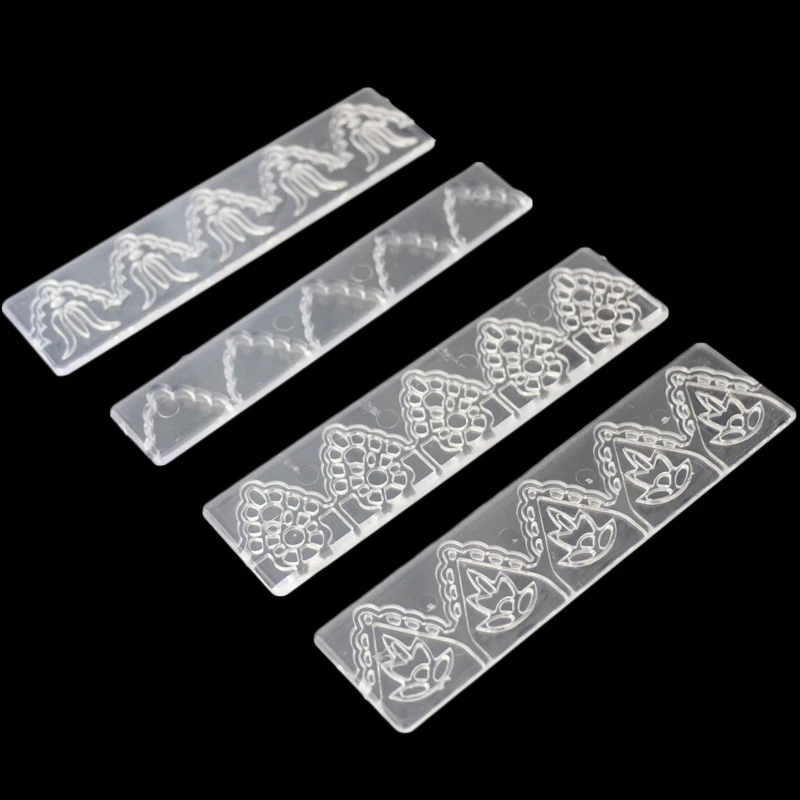 Новый 3D Кружева DIY украшения Fondant (сахарная) инструменты 4 шт./компл. отделка краев