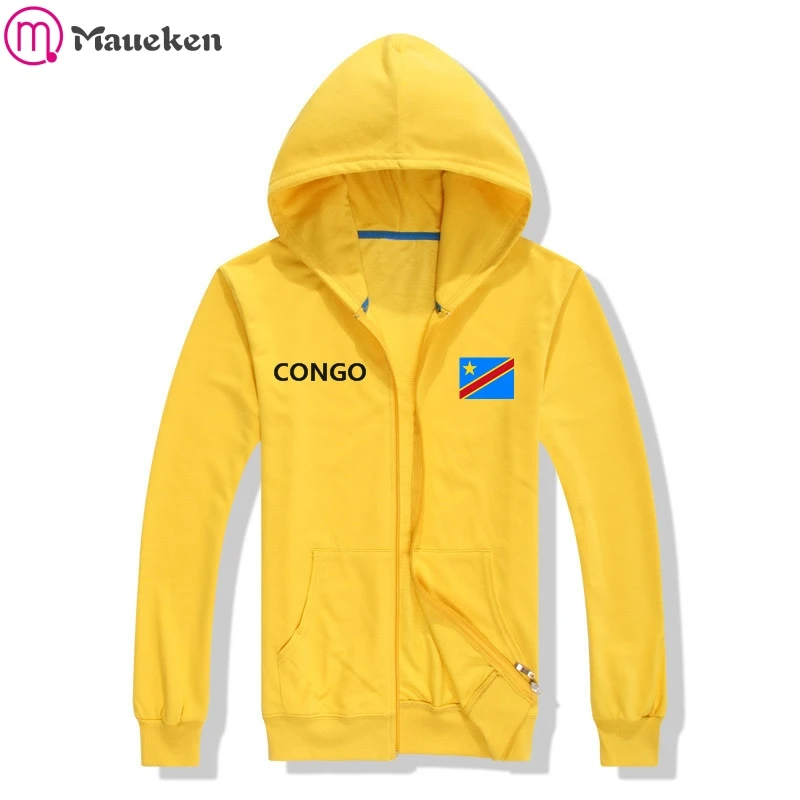 

DR Congo COD DRC DROC Congo-Kinsha Congolese Men Women Zipper Hoodies Casual Streetwear Sweatshirts Tracksuit Nation Flag