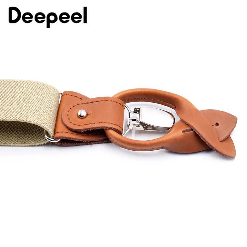 Deepeel 1 шт. 3 5*125 см модные мужские двойной Применение 6 клипы подтяжки из