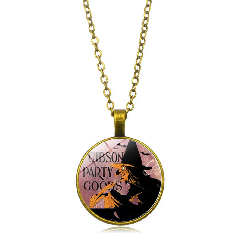 Кулон с изображением ведьмы паука летучей мыши кошки тыквы ожерелье подарок на