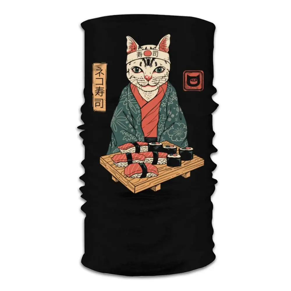 Бандана Neko для суши-бара кошки японская культура шарф сделай сам Балаклава