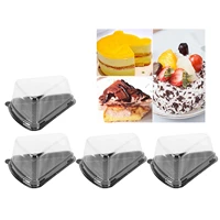 100pcs dessert boxes disposable cake slice box high dome clear lid buckle design cupcake container fits less than 3x4in cakes