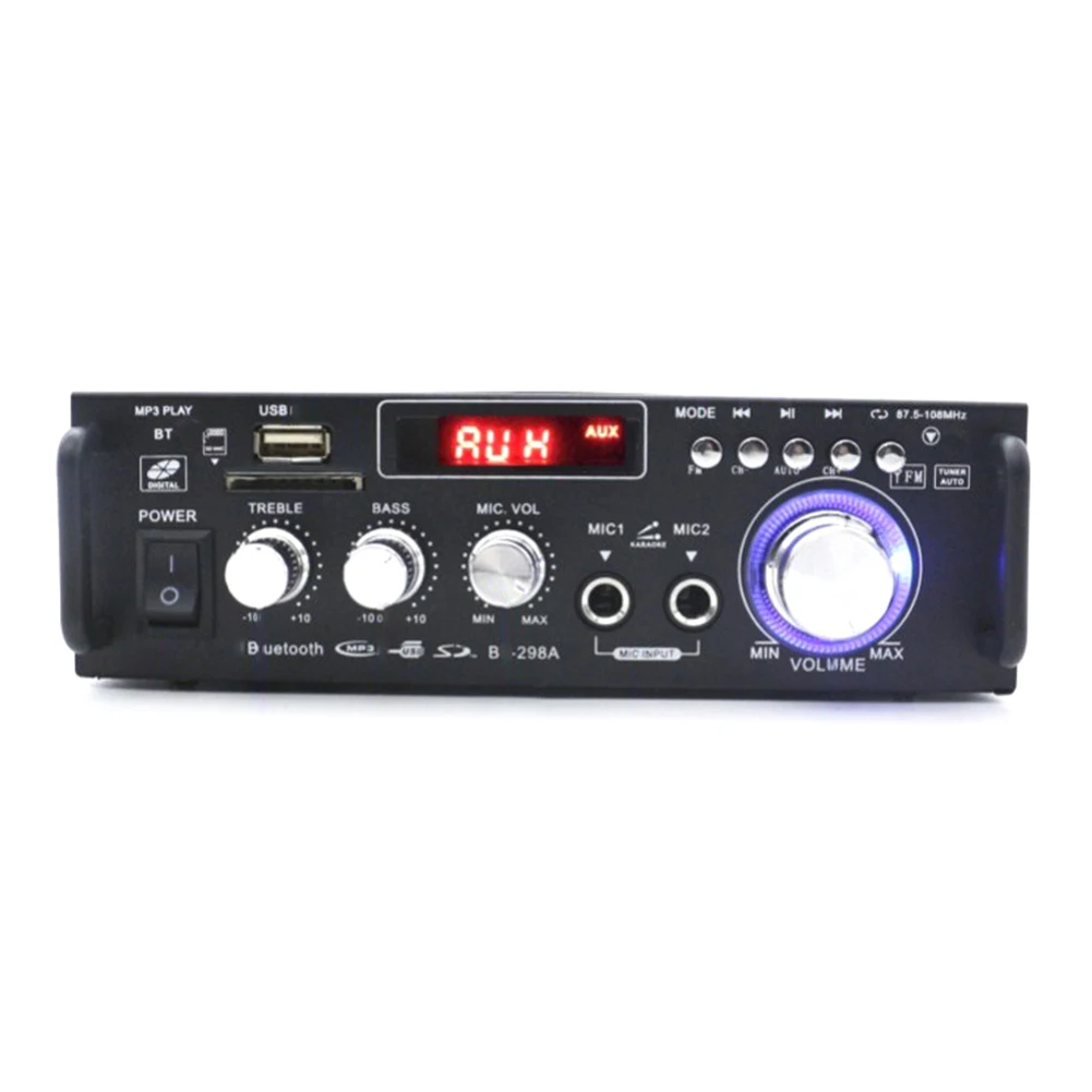 Новый Стильный Мини HiFi Цифровой Bluetooth аудио усилитель мощности S-D карта U диск MP3