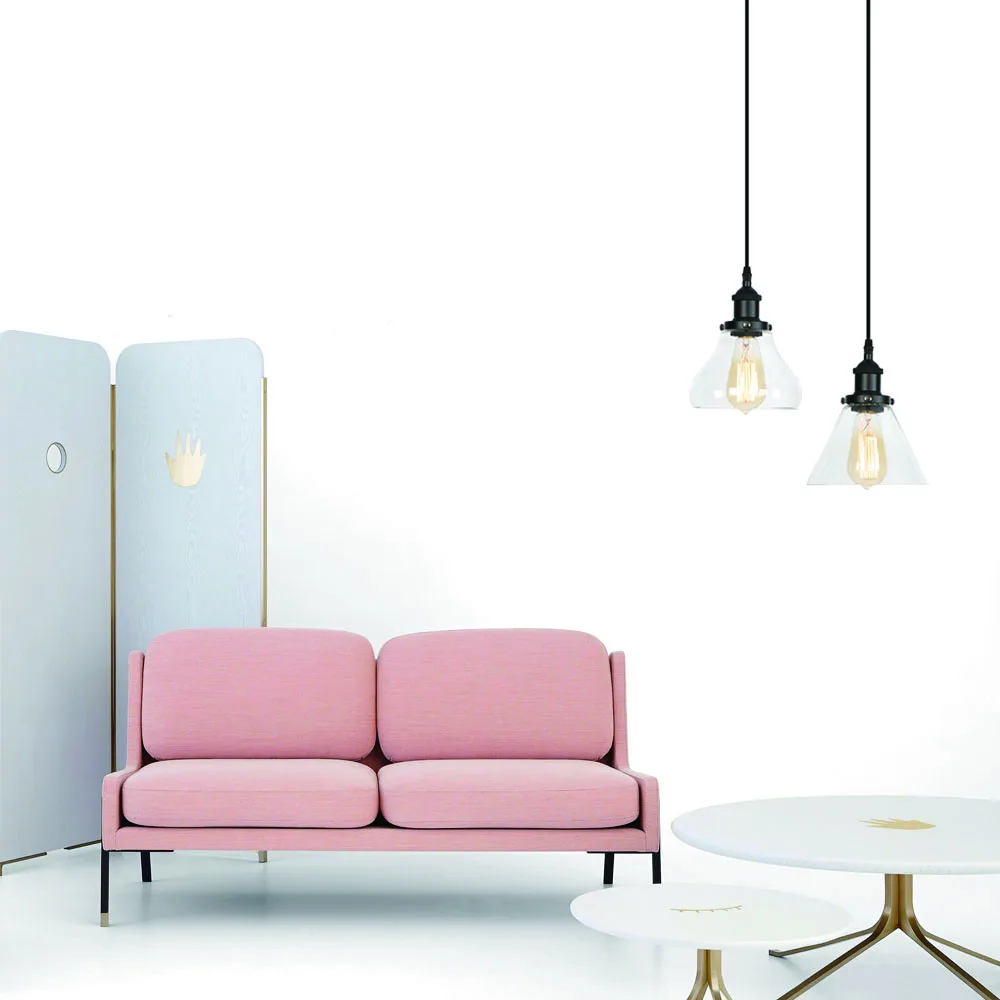 Промышленный стеклянный винтажный подвесной светильник светодиодный в стиле