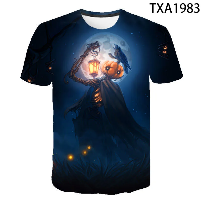 

Streetwear Halloween Pumpkin 3D Printed T Shirts Casual Men Women Children Fashion Short Sleeve Boy Girl Kids Cool Summer Tops