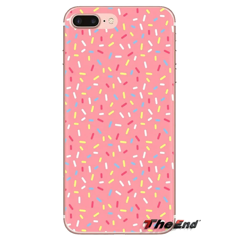 TPU Shell Case For Huawei G7 G8 P7 P8 P9 P10 P20 P30 Lite Mini Pro P Smart Plus 2017 2018 2019 sugar Creamy Pink Donut Sprinkles |