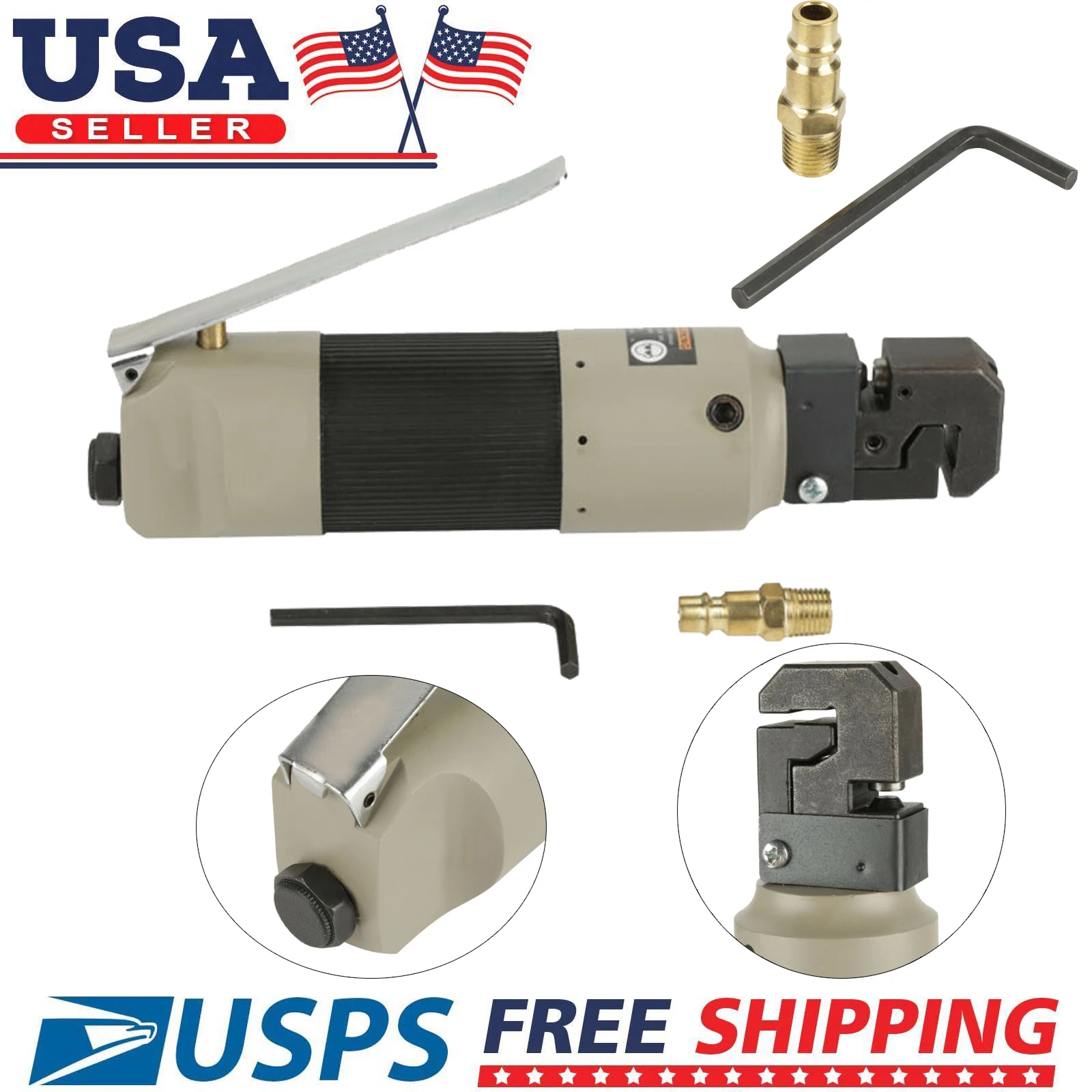 

Pneumatic Sheet Metal Puncher Air Hole Punch Flange Punching Tool With US Connector Used For Sheet Metal Flanging Hole Punching