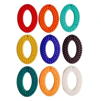 acrylic oval shape imitation weave pendant accessories ear drop mixed colors necklace charms jewelry finding diy material 10pcs