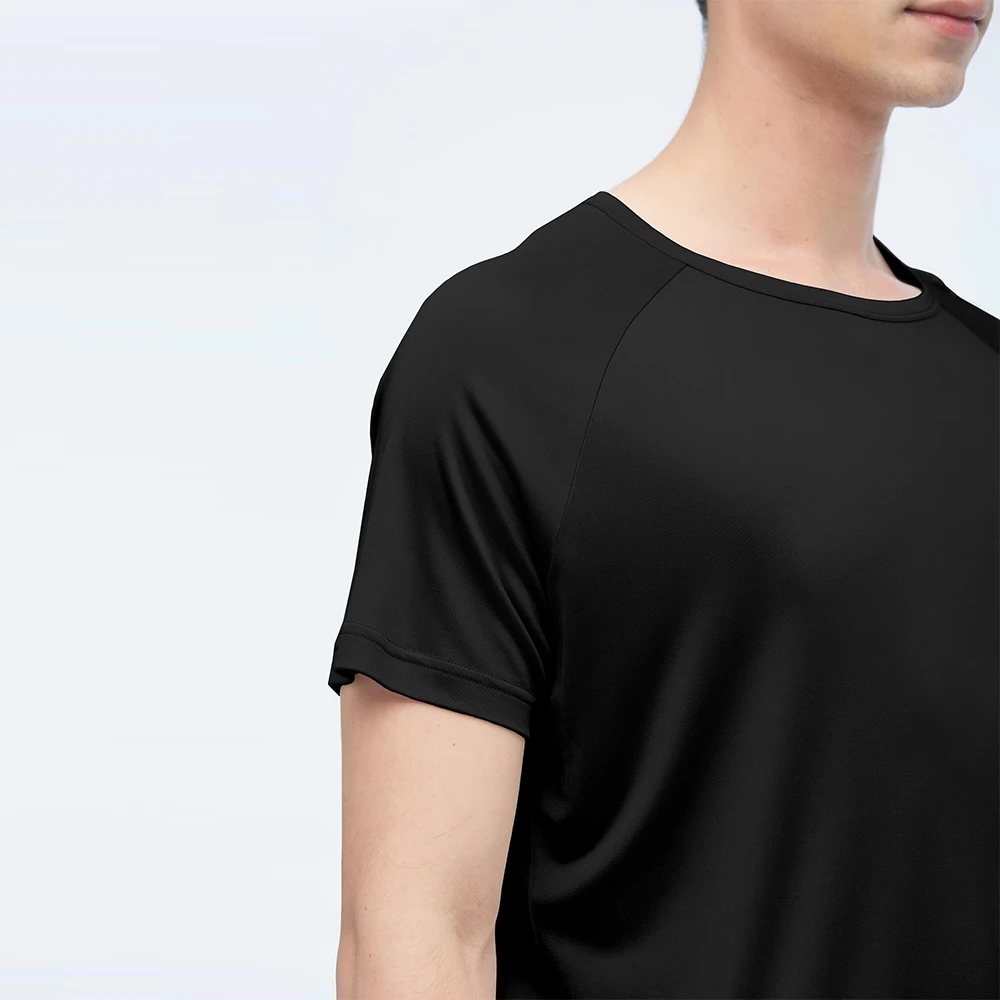 LILYSILK Silk Knit Loungewear Set For Men Short Sleeve Round Collar Tee and Shorts Casual Home Cothing Free Shipping