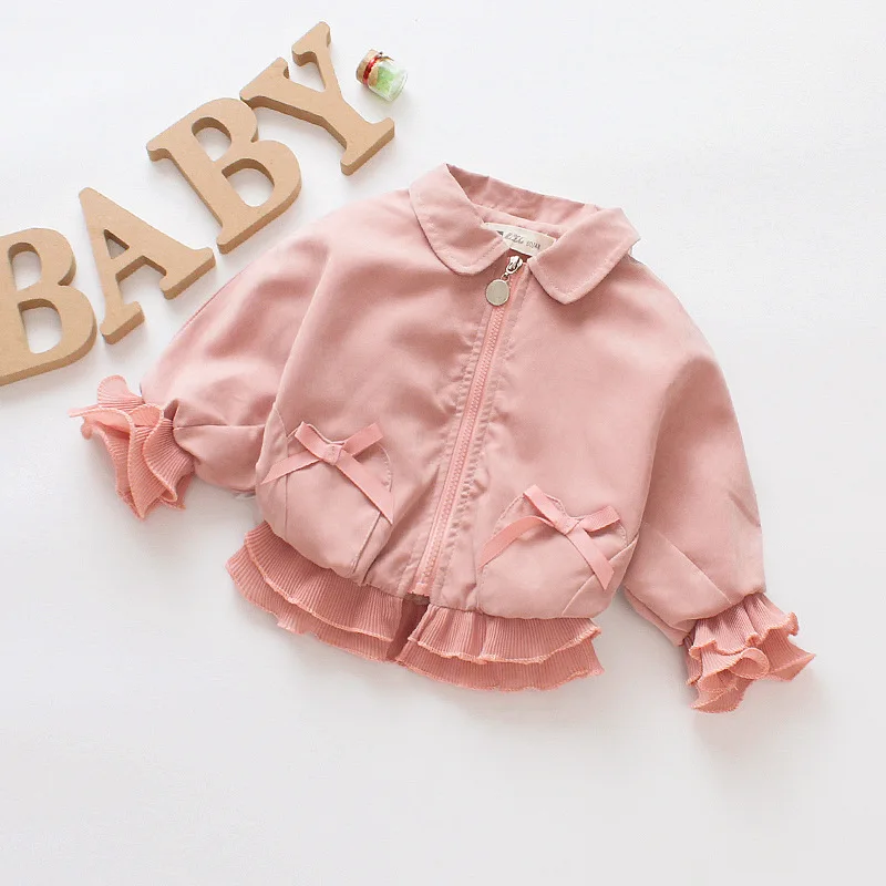 

Menoea Toddler Baby Casual Jackets 2021 New Fashion Bowknot Cute Outerwear Infant Girls Clothes Coats Children's Sweet Clothing