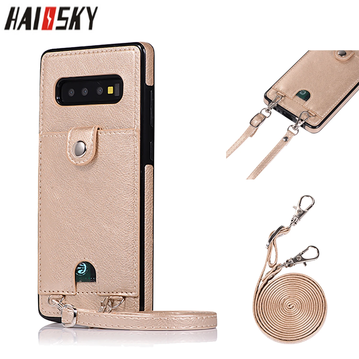 Haissky Винтажный чехол из искусственной кожи для samsung Note 10 + 9 8 S10 Plus S9 S8 S7 Edge карточный