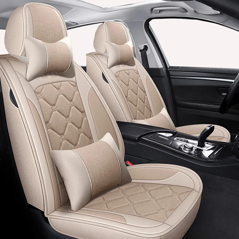 

Flax Car seat cover For audi a4 b8 b6 b7 avant a3 8p a5 sportback q2 q3 a7 q7 4l 100 c4 a6 4f c7 c5 accessories