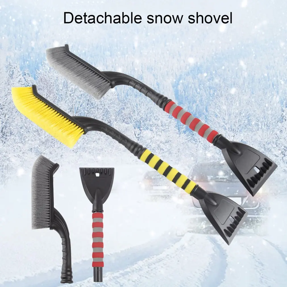 

Ice Scraper Snow Brush 2-in-1 With Non-Slip Comfort Handle Car Windscreen Cleaner Snow Remover And De-Icer Brush
