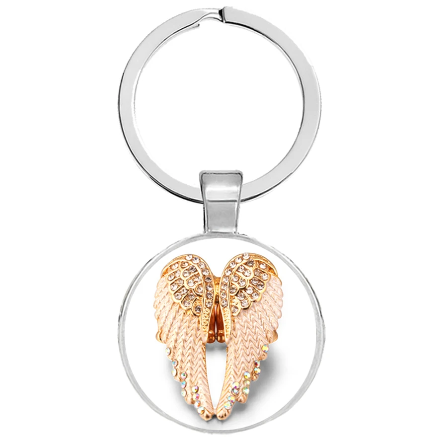 Модные ангельские крылья брелки кулоны талисман амулет Llaveros Панк Байкер