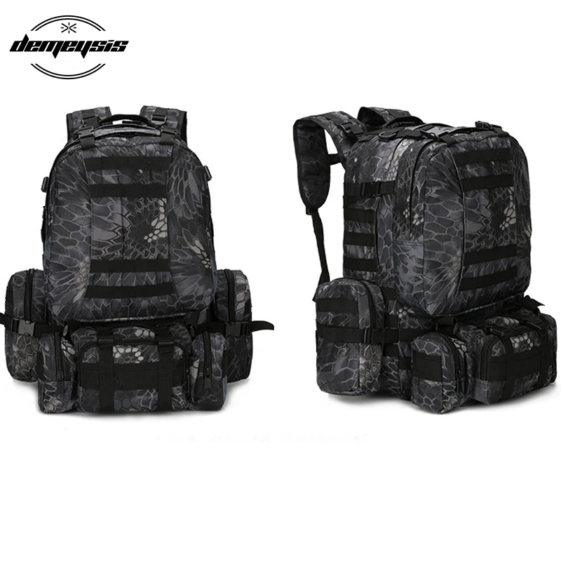 Тактический Камуфляжный Рюкзак Molle большой рюкзак 50л военный армейский для